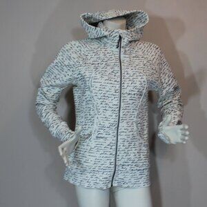 Lululemon Scuba Hoodie II Manifesto Script Ghost Black  long jacket size 12